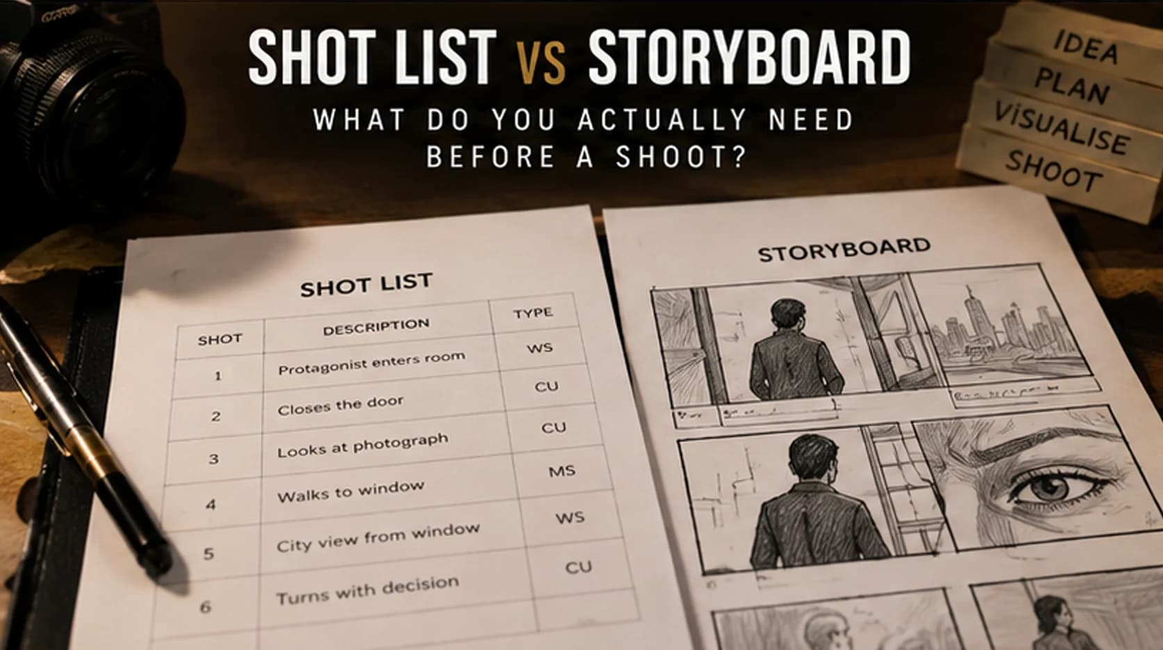Shot List vs Storyboard: What Do You Actually Need Before a Shoot?