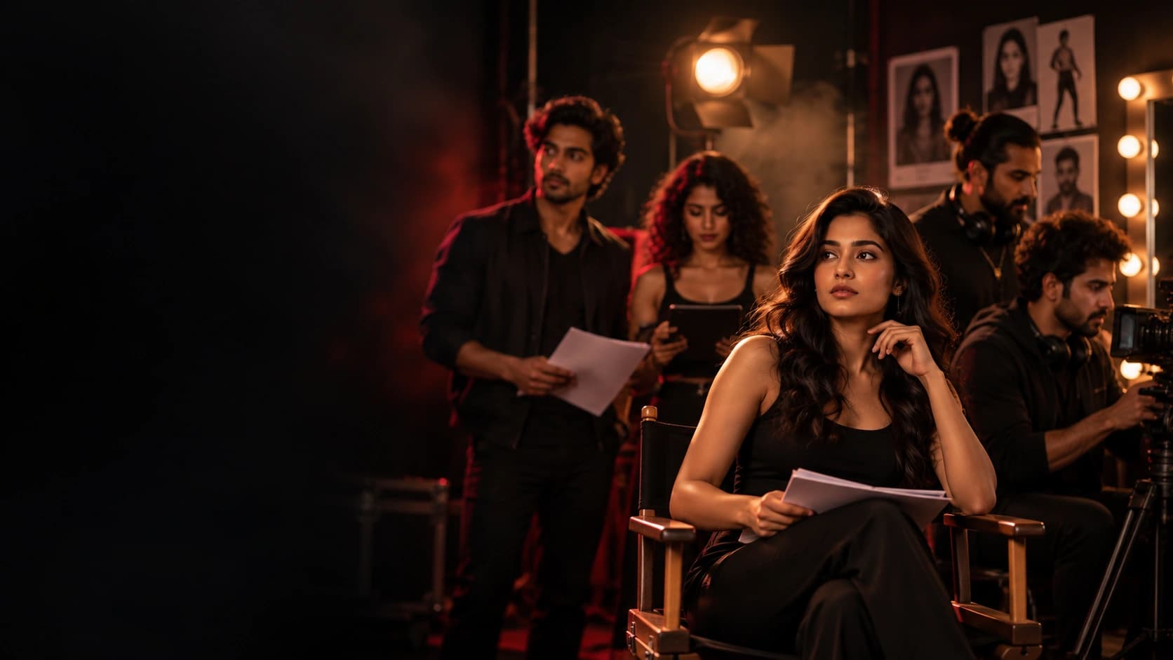 Creative talent preparing for a professional film and casting opportunity